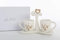 Digiglio Bomboniere Set 2 Tazzine Porcellana Vassoio 16x9xh.12 con Box