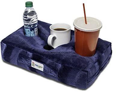 Cup Cozy Pillow Navy Blue -As Seen on TV-The World's Best Cup Holder! Keep Your Drinks Close and Prevent Spills. Use it Anywhere-Couch, Floor, Bed, Man cave, car, RV, Park, Beach and More!