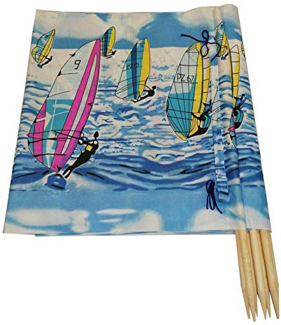 Aves-24 Windschutz 8m x 80cm für Strand Garten See Meer SICHTSCHUTZ Wind Zaun Schutz Blickschutz Camping (14. Surf)