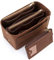 HyFanStr Organisateur de Sac à Main avec Porte-cartes de Crédit, Feutre Organiseur de Sac a Main, Femmes Organisateur de Voyage Sac Cosmétique Marron Moyen