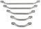 Nautika Edelstahl Handlauf 354-708 mm Ø 19, 22, 25 mm Reling zum nachrüsten, Boot Bootsreling Halte-Griff Halterung Größe 354 mm Ø 22 mm