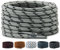 LaceHype 2 Paar - Premium Runde Schnürsenkel [ Ø4,5 mm ] Polyester für Arbeitsschuhe, Stiefel, Outdoorschuhe und Sportschuhe reißfeste Schuhbänder (Grau/Schwarz, 180cm)