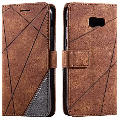 Vankii Kompatibel mit Samsung Galaxy A5 2017 / A520 Hülle, Flip Wallet Handyhülle PU Leder Brieftasche Tasche Case Stoßfeste Schutzhülle [Kartenschlitzen] [Magnetverschluss] [Standfunktion] (Braun)