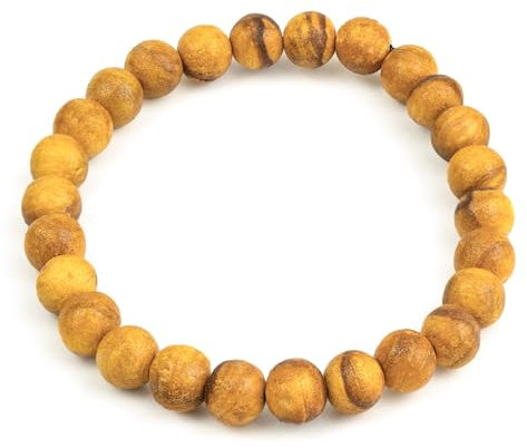 MUT22 Palo Santo Armband 8 mm, Sakradschmuck mit Aromatherapie und Schutzfunktionen