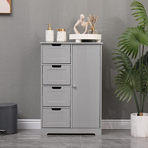 FUSIDE Cupboard Storage Organiser,Storage for Sideboards,Free Standing Utility Kitchen,Bathroom and Living Room Choice,38x38x45.5cm(LxWxH) (Grey)