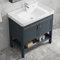 Waschbecken mit Unterschrank Waschplatz Waschtisch ,Keramik-Waschbecke Badmöbel Set Badezimmer Waschtischunterschrank Keramikwaschbecken Waschbeckenunterschrank Handwaschbecken Spülbecken Waschschale