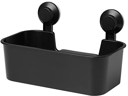 IKEA Korb mit Saugnapf, schwarz (TISKEN)