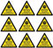 Notice doorbell recording 24/7 stickers - Pack of 9 security door signs - 90mm x 80mm triangles - self adhesive vinyl labels