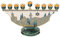 VOSAREA Chanukkah Menora Kerzenständer mit neun Zweigen, Metall, Chanukia, Granatapfel, Kandelaber, Jerusalem, 9 Köpfe, jüdischer Kerzenhalter, Kunst für Feier, Dekoration