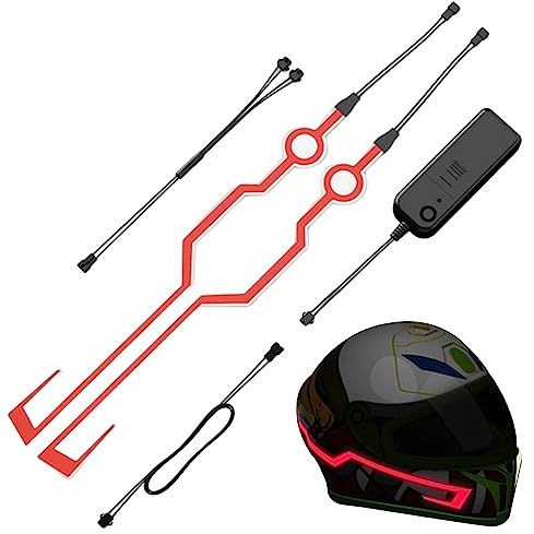 Luckxing Helme Streifenlichter,Warnlicht für Sicherheit - Motorradhelme LED-Lichthelme Lichtstreifenzubehör