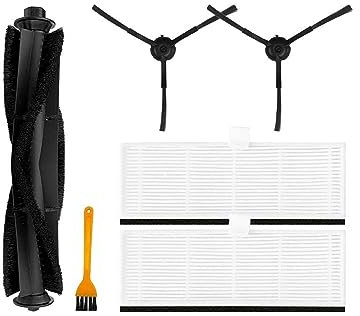 Compatible For HONITURE Q6 Pro Robot Vacuum Clenaer Replacement Spare Parts Accessories Main Brush Side Brush Hepa Filter Mop Rag Dust Bag(Set A)