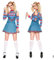 Aunaeyw Damen Zweiteilige Halloween Kostüme Scary Nightmare Killer Doll Wanna Play Movie Character Bodysuit Chucky Doll Costume Set (E-Blue, M)