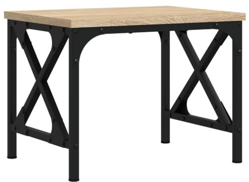 vidaXL Druckerständer, Druckerregal mit 1 Ablage, Druckertisch Ständer mit verstellbaren Beinen, Schreibtischaufsatz Druckerhalter, Sonoma-Eiche Holzwerkstoff