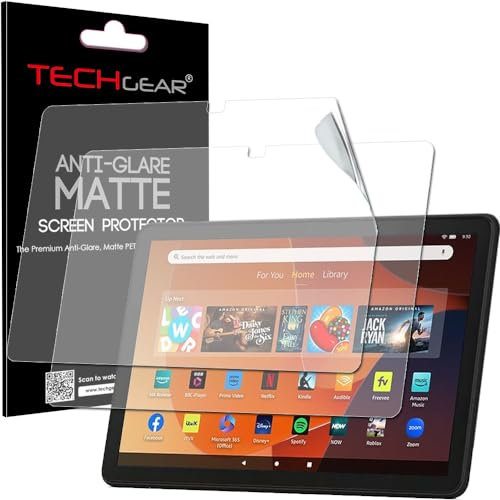 TECHGEAR Anti-Glare (2 Pack) Screen Protectors for All New Amazon Fire HD 10 / HD 10 Kids (2023 / 13th Generation) [New EASY-FIT] MATTE Edition Screen Protector Guard Covers