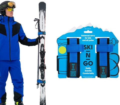 Porte-Skis et bâtons de Ski SKI-N-GO - Bleu, M