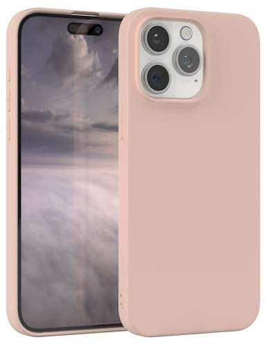 EAZY CASE - Silikonhülle für iPhone 15 Pro Max Hülle Silikon Case Rosa weich stoßfeste Handyhülle iPhone 15 Pro Max Schutzhülle mit Kameraschutz Dünn Premium Schutz Cover TPU Bumper in Altrosa Pastell