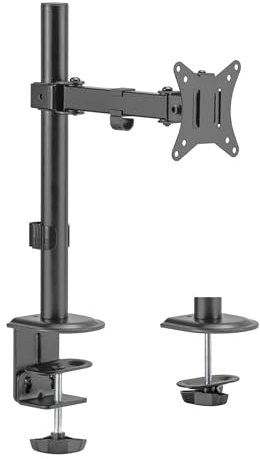 TM Electron Soporte Articulado con Brazo para Monitor, VESA hasta 100X100, para Pantallas de 17” a 32” y hasta 9kg, Guía para Cables, Orientación Vertical y Horizontal