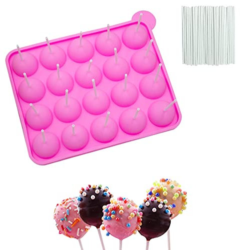 20 Loch Siliko Cake Pop Form, Rundloch Cake Pop Form, 20 KuchenstäBchen, Cake-Pop-Formen, Backformen, Silikon Cake Pop Macher, Cake Pop Form FüR Die Herstellung Von Kuchen, SüßIgkeiten, Pralinen
