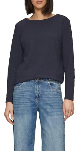 s.Oliver Strukturiertes Sweatshirt mit Rundhalsausschnitt