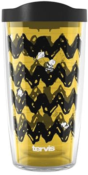 Tervis Peanuts Charlie Brown Zickzack-Becher hergestellt in den USA, doppelwandig, isoliert, hält Getränke kalt und heiß, 473 ml, klassisch