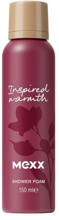 Mexx Inspired Warmth Duschschaum, fruchtiger Duschschaum für empfindliche Haut mit stimmungsaufhellenden Eigenschaften, 150 ml