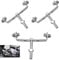 YehVeh 3 Pack Bike Cargo Rack Mount Bracket Adapter with Screws U-Shaped Connector Hardware for Rear Bike Rack Bicycle Rear Rack Adjustable Touring Carrier Racks Bicycle Pannier Rack