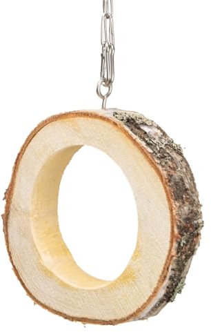 HappyBird | Sitzschaukel Ring - Natur Birke | Ø 15-18 cm | Öffnung ca. 10 cm | 3 cm breit