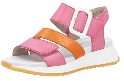 Rieker Femme W2950 Sandales compensées, Rose, 37 EU