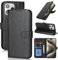 Zouzt Case for iPhone 15 Pro Max (6.7 Inch), Premium PU Leather Wallet Case with Credit Card Holder Slot Flip Folio Kickstand Shockproof Protective Phone Cover (Black)