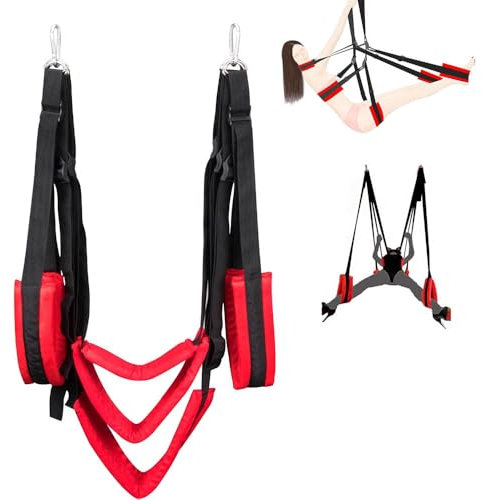 YZPNBW Liebesschaukel mit 5 Extra Breite Polstern Sexschaukel Tür und für die Decke Extrem Sex Bondage Kit Deluxe Liebesschaukeln Sex Möbel Sex Swing Belastbar Bis 100kg BDSM Sexspielzeug für Paare