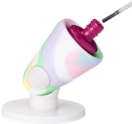 Support De Vernis À Ongles En Silicone – Porte-bouteille De Vernis À Ongles En Caoutchouc Souple | Support Portable Anti-déversement Pour Vernis À Ongles Anti-basculement Pour Salon (Blanc)