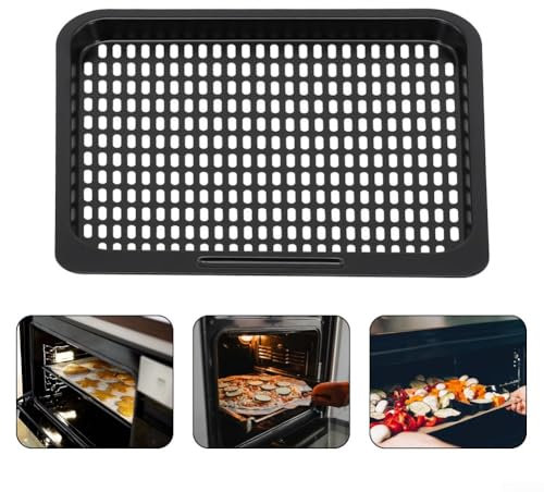 Jonikuper Vassoio per friggitrice ad aria in acciaio al carbonio, griglia rimovibile in rete antiaderente, accessorio facile da pulire per il drenaggio dell'olio, 26 x 23 cm