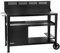 BBQ-Toro Carro de barbacoa 125 x 57 x 104 cm | Negro | Mesa de barbacoa con gran superficie de trabajo, mesa auxiliar con protección contra el viento, carrito para barbacoa al aire libre, carrito de
