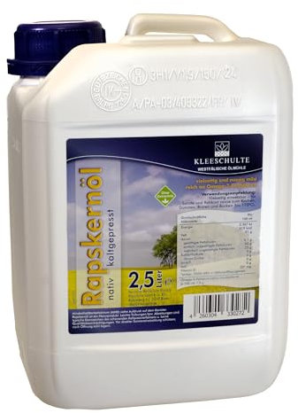 2,5 L. Rapskernöl, kaltgepresst Ölmühle Kleeschulte