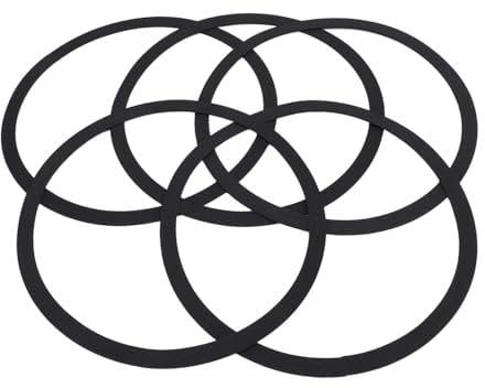 6 Pcs Speaker Surround Rings 230mm OD 202mm ID High Density EVA Foam Sealing Gasket for Speakers Subwoofers
