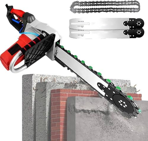 Rainureuse murale électrique, machine de découpe rainures murales moulage unique, 5 800 W/6 500 W, profondeur coupe 13,8 po/18,9 po, coupe-béton en alliage magnésium pour ciment, brique, marbre,350