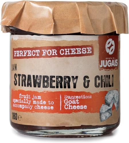 Strawberry and Chili Pepper Jam – 180g | Perfect for Cheese Pairing | Unique Flavour | Cheese Board Accompaniment | Traditional Portuguese Jam