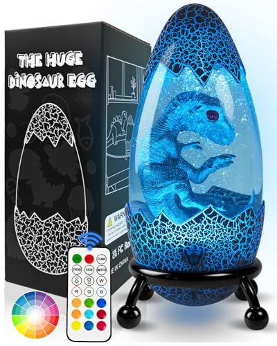 SANZHIGUO Dinosaurier-Lampe, LED-Dinosaurier-Ei-Nachtlicht mit Fernbedienung, 13 Farbwechsel, Touch- und Fernbedienung, Dekoration für Zuhause, Kinderzimmer, Weihnachten, Geburtstag, Geschenkidee