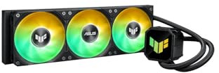 ASUS TUF Gaming LC III 360 ARGB Watercooling AIO Kit 360 mm mit 2,8 Zoll IPS Display, 3 Lüfter 120 mm PWM, Aura Sync, kompatible Intel & AMD-Sockel, CPU-Kühlung (weiß)