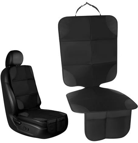 Kindersitzunterlage,Wasserdicht Autositzschoner, Rutschfest, Dick Gepolstert mit Netztaschen, Rücksitzschutz Sitzschoner auto kindersitz für Babyschale, Kindersitz & Haustiere, für ISOfix Geeigne