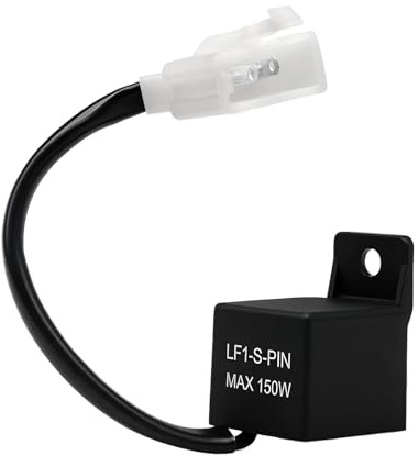 12V Motorrad 2 Polig LED Blinker Relais Universal | Blinkgeber Relais Wasserdicht Frequenzkontrolle LF1-S-PIN Max 150W Lastunabhängiges Blinkrelais für Motorräder Blinker