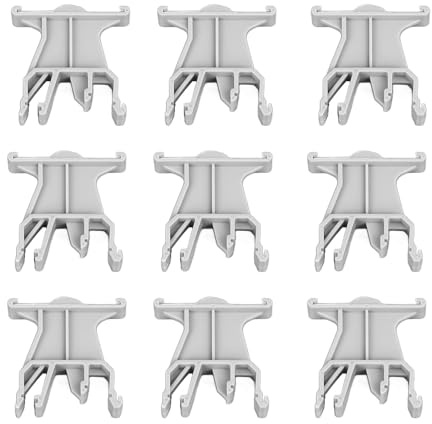 TARSHYRY 100pcs DIN Rail Terminal Marker Holder 35mm for Wiring Label Identification, Universal Cable Management Tag Strip Electrical Installation Organizer