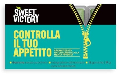 Sweet Victory Gomme da Masticare con Gymnema Sylvestre, Blocca Voglia di Zuccheri in 2 Minuti, Soppressore Appetito Naturale, Senza Zucchero, Aroma Menta Naturale, Controllo Fame, Formato Tascabile