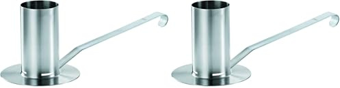 RÖSLE Hähnchenbräter, Edelstahl 18/10, 250 ml Behälter, Abnehmbarer Griff, für Grill und Backofen, spülmaschinengeeignet, Silber (Packung mit 2)