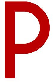 1peak Buchstaben Aufkleber, wetterfest, einzelner Buchstabe P, rot, 2cm (20mm) großgeschrieben