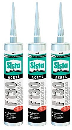 3er Pack: Henkel Sista Acryl-Fugendichter F130 weiss - 3 Kartuschen á 300ml