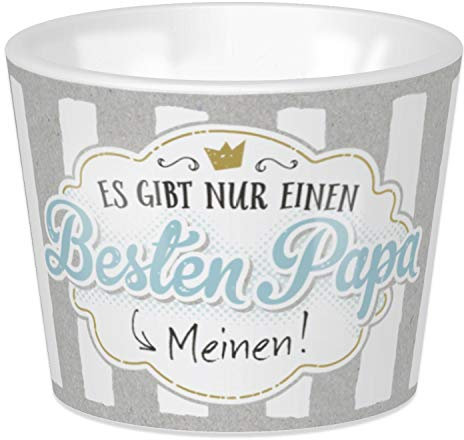 Happy Life - 45387 - Eierbecher, Schaf, Es gibt nur einen besten Papa Meinen!, 4cm x 5cm, Porzellan, spülmaschinengeeignet