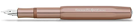 Kaweco AL SPORT Füllhalter Rosé Gold I Premium Aluminium Füllfederhalter für Tintenpatronen mit hochwertiger Stahlfeder I Füllfederhalter 13 cm I Federbreite: B (Breit)