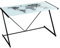 LOLAhome Mesa Escritorio de Cristal Negra Moderna para Dormitorio Factory