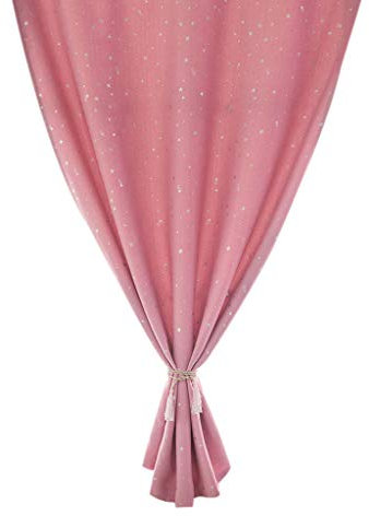 Xmiral T黵vorhang Magic Tape Verdunklungsvorhang Scheibengardine Gardine(Rosa,60X150 cm)